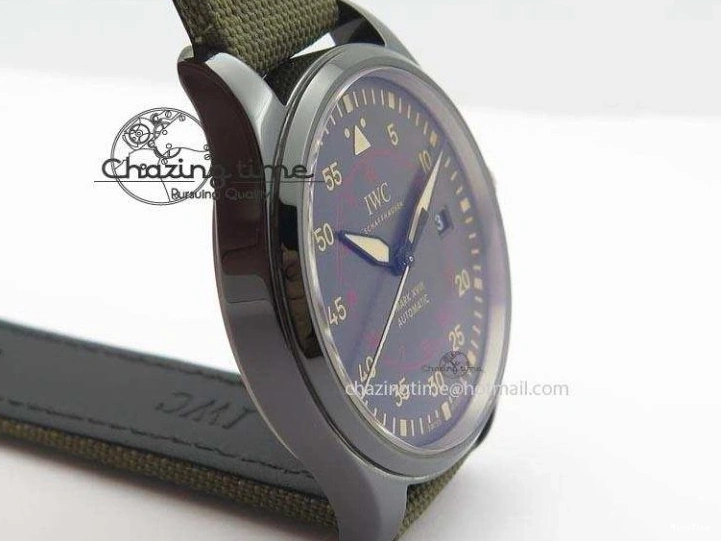 MIROTIME 0208 SunProtective MARK XVII IW324702 Real Ceramic MK Best Edition Green Dial On Green Nylon Strap A 7288